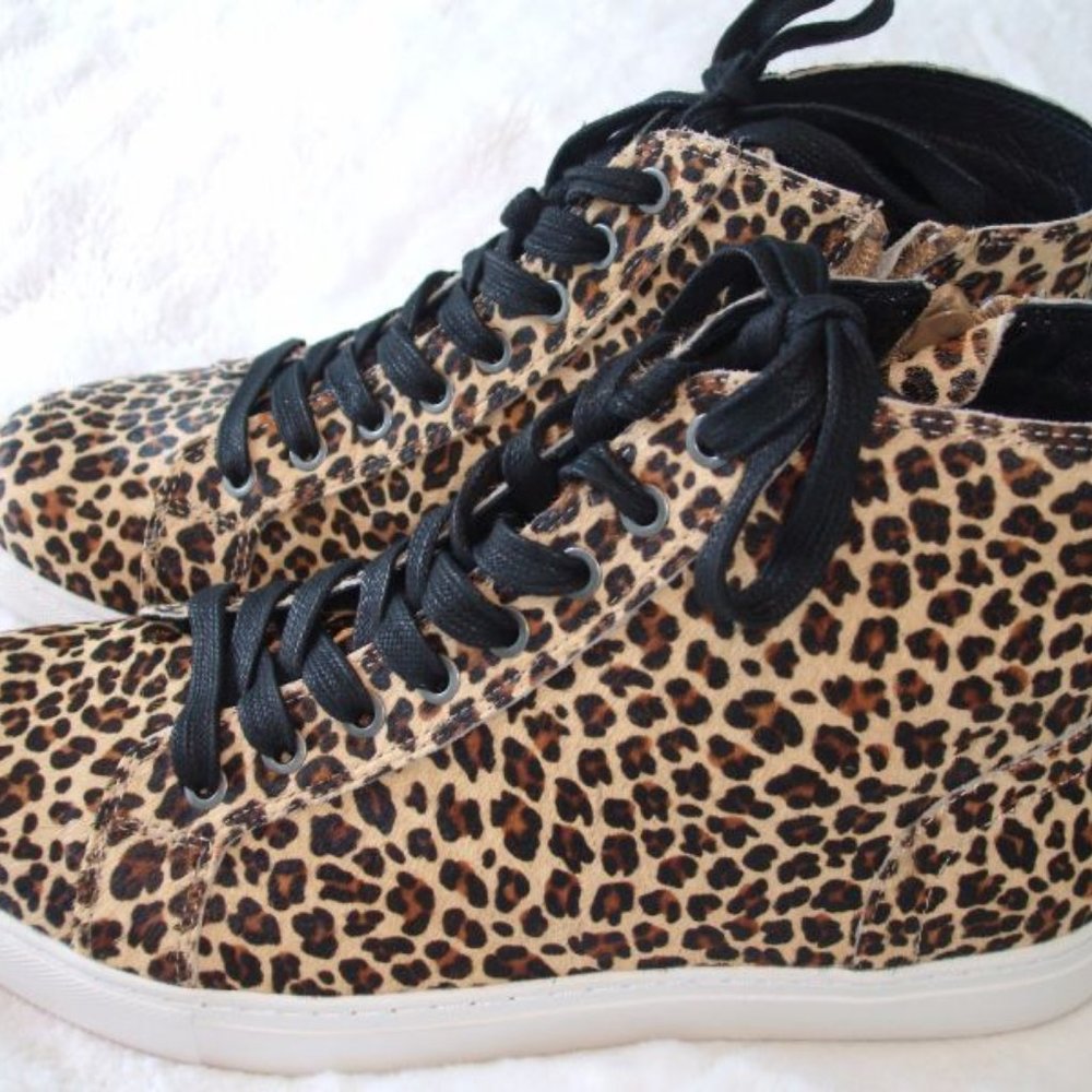 Matisse Entice leopard print calf hair high tops 8 - Picture 3 of 3